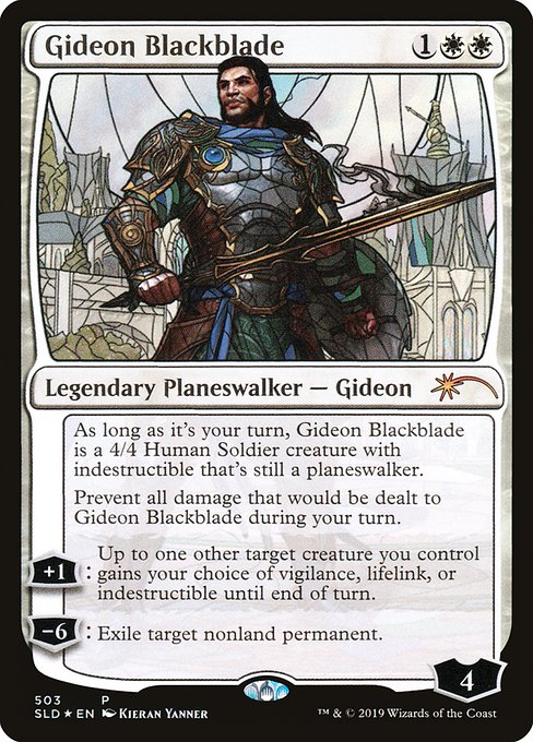 【Foil】(503)《黒き剣のギデオン/Gideon Blackblade》[SLD] 白R